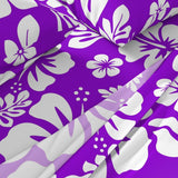Purple and White Hawaiian Flowers Sheet Set from Surfer Bedding™️ Medium Scale - Extremely Stoked