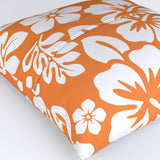 Orange and White Hawaiian Flowers Euro Pillow Sham – Extremely Stoked® Eco Beach Luxe Collection
