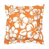 Orange and White Hawaiian Flowers Euro Pillow Sham – Extremely Stoked® Eco Beach Luxe Collection