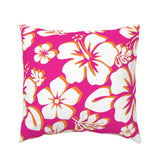 Hot Pink, White and Orange Hawaiian Flowers Euro Pillow Sham – Extremely Stoked® Eco Beach Luxe Collection