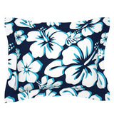 Ocean Blues Hawaiian Hibiscus Flowers Pillow Sham