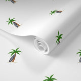 Palm Trees with Navy Blue Surfboard Wallpaper - Extremely Stoked