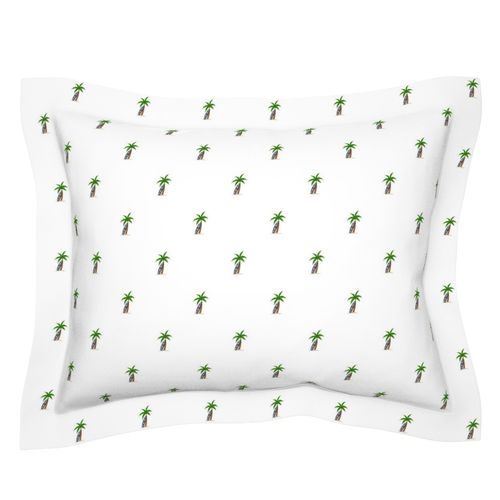 Palm Trees with Blue Surfboards Standard Pillow Sham - Extremely Stoked