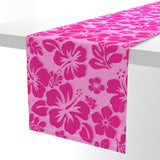 Soft Pinks and Hot Pink Hawaiian Flowers Table Runner - Extremely Stoked
