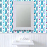 Aqua Blue and Hot Pink Classic Surfboards Wallpaper - Extremely Stoked