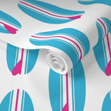 Aqua Blue and Hot Pink Classic Surfboards Wallpaper - Extremely Stoked