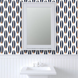Navy Blue and Orange Classic Surfboards Wallpaper - Extremely Stoked