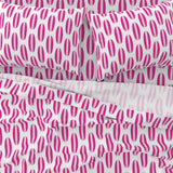 Surfer Girl Pink, White and Soft Pink Classic Surfboards Sheet Set from Surfer Bedding™️ Medium Scale