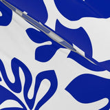 White and Royal Blue Hawaiian Flowers Duvet Cover -Medium Scale - Extremely Stoked