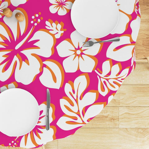 Kalama Tropical Floral Quilt Print Tablecloth - Water Resistant - 4 Sizes (Oblong/Round)