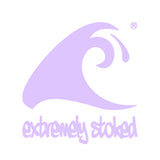 Lavender & White Beach Stripe Youth T-Shirt (Kids & Teens Sizes 8–20) with Palm Tree & Surfboard Logo – Extremely Stoked® Surf Style Cotton Tee
