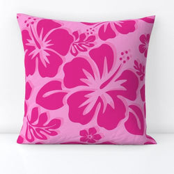Three Pinks Hawaiian Flowers Throw Pillow - Extremely Stoked