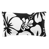 Black and White Hawaiian Flowers Pillow Sham – Extremely Stoked® Eco Beach Luxe Collection