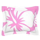 Pink and White Hawaiian Flowers Pillow Sham – Extremely Stoked® Eco Beach Luxe Collection