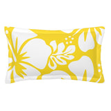 Yellow and White Hawaiian Flowers Pillow Sham – Extremely Stoked® Eco Beach Luxe Collection