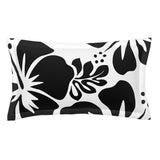 Black Hawaiian Flowers on White Pillow Sham – Extremely Stoked® Eco Beach Luxe Collection
