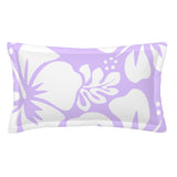 Lavender and White Hawaiian Flowers Pillow Sham – Extremely Stoked® Eco Beach Luxe Collection
