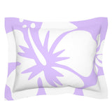 Lavender and White Hawaiian Flowers Pillow Sham – Extremely Stoked® Eco Beach Luxe Collection