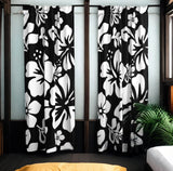 Black and White Hawaiian Flowers Sheet Set from Surfer Bedding™️ Large Scale - Extremely Stoked