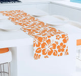 Orange Hawaiian Flowers Table Runner - Extremely Stoked