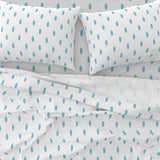 Aqua Ocean Blue and Orange Mini Size Classic Surfboards Sheet Set - Extremely Stoked