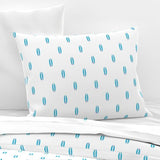 Aqua Ocean Blue and Soft Pink Mini Size Classic Surfboards Sheet Set - Extremely Stoked