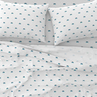 Aqua Ocean Blue Classic Surf Bus Sheet Set from Surfer Bedding™️ - Extremely Stoked