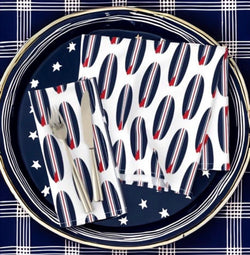Red, White and Blue Surfboard Dinner Napkins - Extremely Stoked