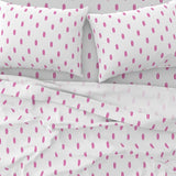 Surfer Girl Pink, White and Soft Pink Mini Size Classic Surfboards Sheet Set - Extremely Stoked