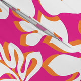 Surfer Girl Pink, Juicy Orange and White Hibiscus and Hawaiian Flowers Duvet Cover -Medium Scale - Extremely Stoked