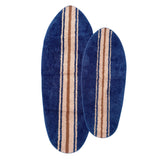 Navy Blue, Tan and Brown Surfboard Rug - Extremely Stoked® Beach Home Collection