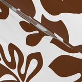 White and Chocolate Brown Hibiscus Hawaiian Flowers Duvet Cover -Medium Scale - Extremely Stoked