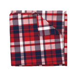 Preppy Surfer Red, White and Navy Blue Plaid Duvet Cover