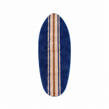 Navy Blue, Tan and Brown Surfboard Rug - Extremely Stoked® Beach Home Collection
