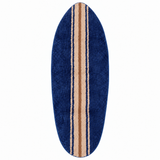 Navy Blue, Tan and Brown Surfboard Rug - Extremely Stoked® Beach Home Collection