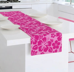 Soft Pinks and Hot Pink Hawaiian Flowers Table Runner - Extremely Stoked