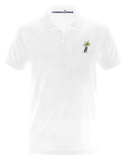 Coming Soon! Extremely Stoked Embroidered Palm Tree & Surfboard Bamboo Polo Shirt - Extremely Stoked