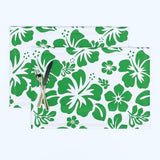 Fresh Green Hawaiian Flowers Placemats - Extremely Stoked
