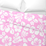 Fabric Swatch | Pink & White Hawaiian Flowers | Medium Scale | Extremely Stoked® Eco Luxe Collection