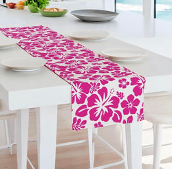 Hot Pink Hawaiian Flowers Table Runner - Extremely Stoked