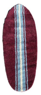 Maroon and Light Blue Surfboard Rug - Extremely Stoked® Beach Home Collection