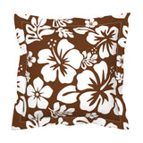 Brown and White Hawaiian Flowers Euro Pillow Sham – Extremely Stoked® Eco Beach Luxe Collection