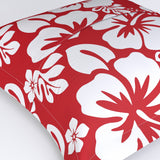 Red and White Hawaiian Flowers Euro Pillow Sham – Extremely Stoked® Eco Beach Luxe Collection