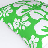 Lime Green and White Hawaiian Flowers Pillow Sham – Extremely Stoked® Eco Beach Luxe Collection