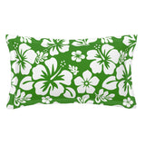 Fresh Green and White Hawaiian Flowers Pillow Sham – Extremely Stoked® Eco Beach Luxe Collection