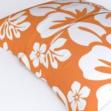 Orange and White Hawaiian Flowers Pillow Sham – Extremely Stoked® Eco Beach Luxe Collection