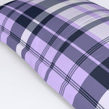 Lavender and Navy Blue Surfer Plaid Pillow Sham - Extremely Stoked® Eco Beach Luxe Collection