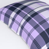 Lavender and Navy Blue Surfer Plaid Pillow Sham - Extremely Stoked® Eco Beach Luxe Collection