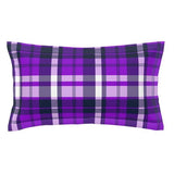 Purple and Navy Blue Surfer Plaid Pillow Sham - Extremely Stoked® Eco Beach Luxe Collection
