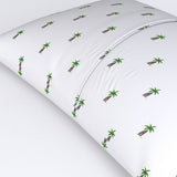 Palm Trees with Blue Surfboards Pillow Sham – Extremely Stoked® Eco Beach Luxe Collection